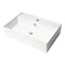 Alfi Brand ALFI brand ABC901-W White 24" Modern Rectangular Above Mount Ceramic Sink with Faucet Hole ABC901-W - alternate 2